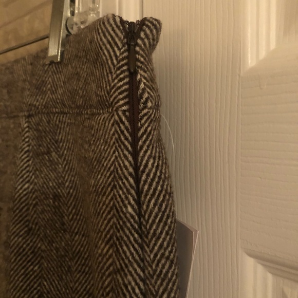 JustFab Brown Herringbone Wool Blend Plus Size Skirt XXL NWT - Picture 3 of 9